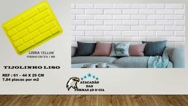 Forma Tijolinho Liso 44x29cm Ref. 61